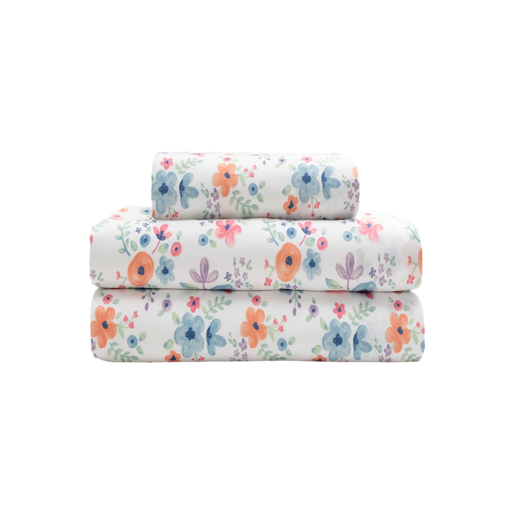 Elite Home Microfiber Watercolor Collection Watercolor Multi